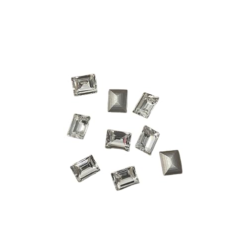5 Stück klare Nagel Strass steine, 3D Kristall Herz rechteckige Nagel Charms, Frauen DIY Nagel Design Dekorationen 5 Stück klare Nagel Strass steine, 3D Kristall Herz rechteckige Nagel Charms, Frauen DIY Nagel Design Dekorationen von AOYEAH
