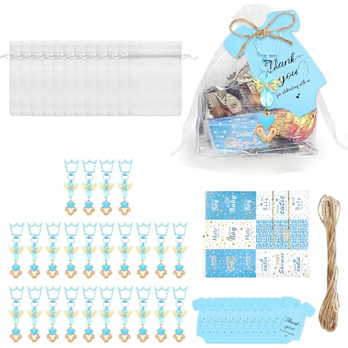 AOYEAH 24 Sets Baby Shower Party bevorzugt Baby Shower Angel Schlüssel anhänger Label Aufkleber Karten Organza Taschen für Taufe Party AOYEAH 24 Sets Baby Shower Party bevorzugt Baby Shower Angel Schlüssel anhänger Label Aufkleber Karten Organza Taschen für Taufe Party von AOYEAH