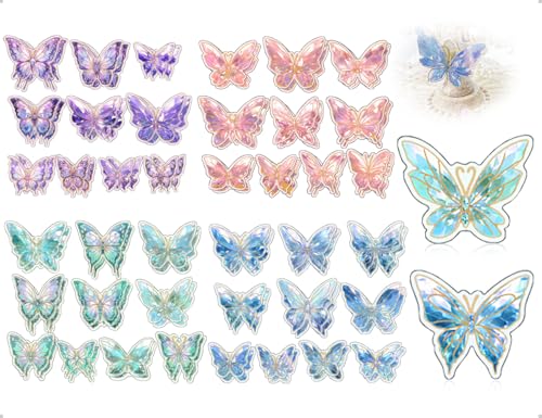 AOYEGIC 80 Stück Schmetterling Aufkleber Set,Kinder Glitzer Wasserfester Sticker,PET glitzersticker,Sammelalbum Zubehör,für Tagesplaner DIY Dekoration AOYEGIC 80 Stück Schmetterling Aufkleber Set,Kinder Glitzer Wasserfester Sticker,PET glitzersticker,Sammelalbum Zubehör,für Tagesplaner DIY Dekoration von AOYEGIC