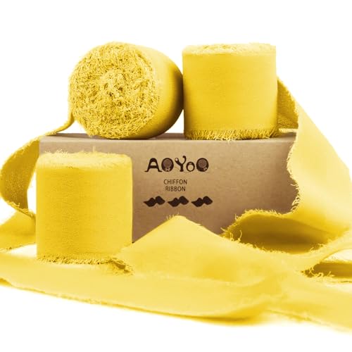Cremegelbe Chiffonbänder von AOYOO