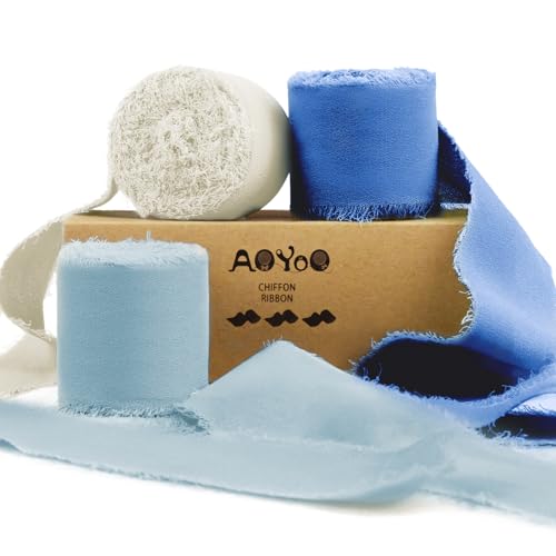 Weiße, staubige und babyblaue Bänder von AOYOO