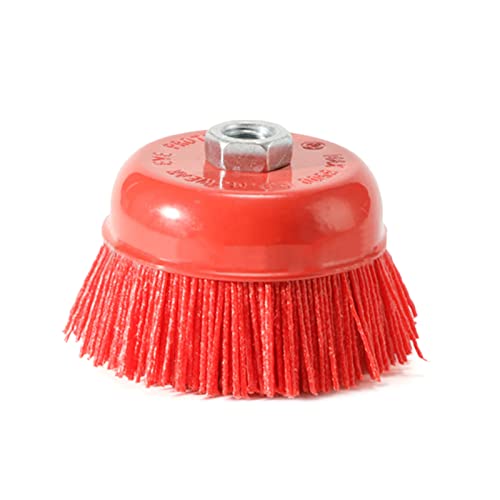 1 x 100 mm M14 Cup Nylon Schleifbürste Rad P80 Flor Polymer Schleifwerkzeug 7,6 cm 10,2 cm 12,7 cm von AOYUDJ