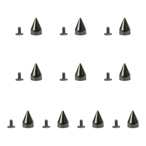 AOYUDJ 10 Set Legierung Spikes Gothic Stile Verzierungen Legierung Nieten Kegel Spikes für Taschen Schuhe und andere Bastelprojekte von AOYUDJ