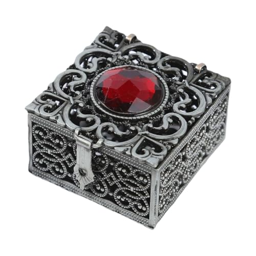 AOYUDJ Dekorativer Schmuck-Organizer, Aufbewahrungsbehälter, elegante Retro-Schmuckschatulle für Halskette und Ohrringe AOYUDJ Dekorativer Schmuck-Organizer, Aufbewahrungsbehälter, elegante Retro-Schmuckschatulle für Halskette und Ohrringe von AOYUDJ