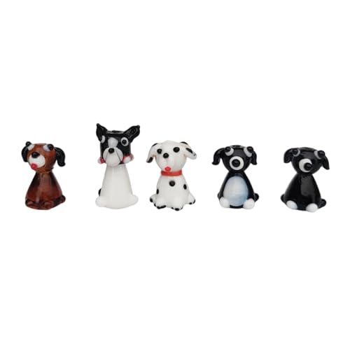 Bunte Glasperlen in Hundeform für Mode-Accessoires, Schmuckherstellung, stilvolle Heimdekoration, 5 Stück von AOYUDJ