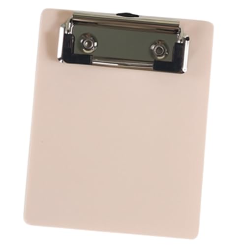 Kleines Klemmbrett mit einziehbarem Haken zum Aufhängen, tragbares Klemmbrett, Metall-Clip-Klemmbrett, 12 x 9,8 cm, Schreibtafel für Büro von AOYUDJ