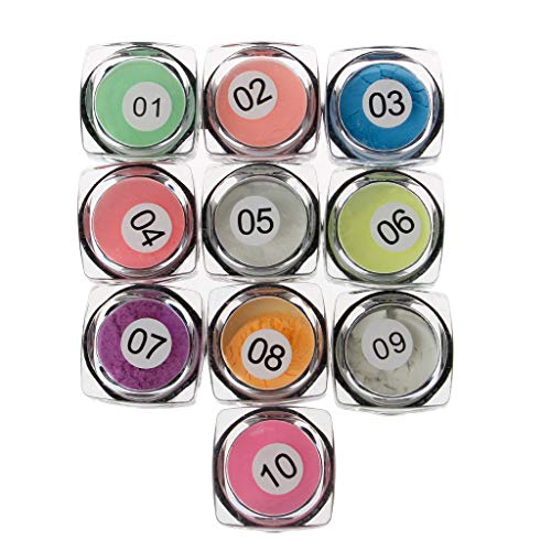 Modisches Pulver, Epoxidharz, Farbpigment für Schmuckherstellung, Kunstdekoration, 10 Farben von AOYUDJ