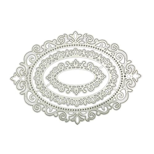 Ovale Stanzformen aus Karbonstahl, Spitzenprägung, Schablone für Kartenherstellung, Scrapbooking, Album von AOYUDJ