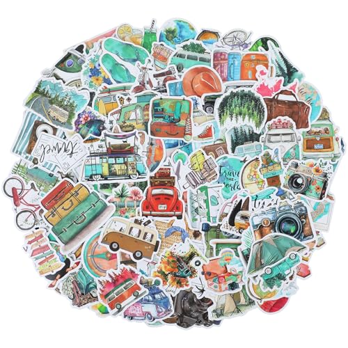 AOZUO 100 Stück Reiseaufkleber, Outdoor Reise Scrapbooking Aufkleber Travel Stickers Wasserfest Journaling Aufkleber für Koffer, Skateboard, Laptop, Gepäck, Graffiti, Teenager, Junge, Mädchen AOZUO 100 Stück Reiseaufkleber, Outdoor Reise Scrapbooking Aufkleber Travel Stickers Wasserfest Journaling Aufkleber für Koffer, Skateboard, Laptop, Gepäck, Graffiti, Teenager, Junge, Mädchen von AOZUO