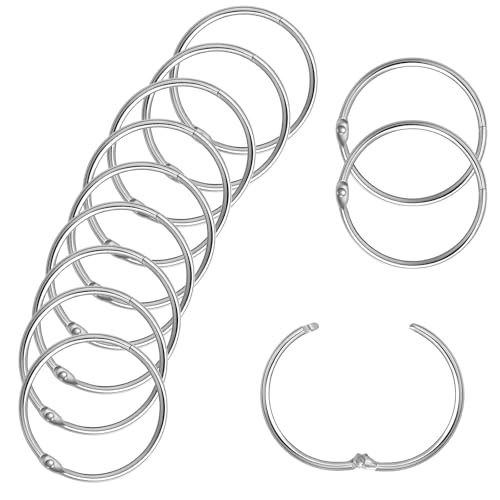 AOZUO 12 Stück Häkel Ring,Metallring 50mm,Duschvorhangringe Extra Groß Buchringe Buchbinderinge Bücher Buch Ringbuch Binder Metall Ringe Buchring Rundduscherring für Scrapbook Album Handwerk Bad AOZUO 12 Stück Häkel Ring,Metallring 50mm,Duschvorhangringe Extra Groß Buchringe Buchbinderinge Bücher Buch Ringbuch Binder Metall Ringe Buchring Rundduscherring für Scrapbook Album Handwerk Bad von AOZUO