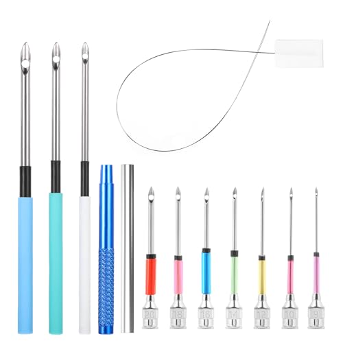 AOZUO 13 Stück Punch Needle Set, 10 Größen Stanznadel Set Stickerei Starter Kit Punch Needle Kit, Stanznadel Einfädler Stickerei Set Punch Nadel Set für DIY Stickgarn Kreuzstich Anfänger AOZUO 13 Stück Punch Needle Set, 10 Größen Stanznadel Set Stickerei Starter Kit Punch Needle Kit, Stanznadel Einfädler Stickerei Set Punch Nadel Set für DIY Stickgarn Kreuzstich Anfänger von AOZUO