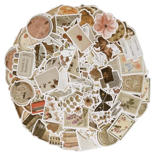 AOZUO 180 Stück Scrapbook Stickers,Journal Sticker Aesthetic Scrapbook Sticker Set Vintage Zubehör Wasserfestes Papier Aufkleber Ästhetische Scrapbooking Tägliche Dekorative Wasserflaschen Handbuch AOZUO 180 Stück Scrapbook Stickers,Journal Sticker Aesthetic Scrapbook Sticker Set Vintage Zubehör Wasserfestes Papier Aufkleber Ästhetische Scrapbooking Tägliche Dekorative Wasserflaschen Handbuch von AOZUO