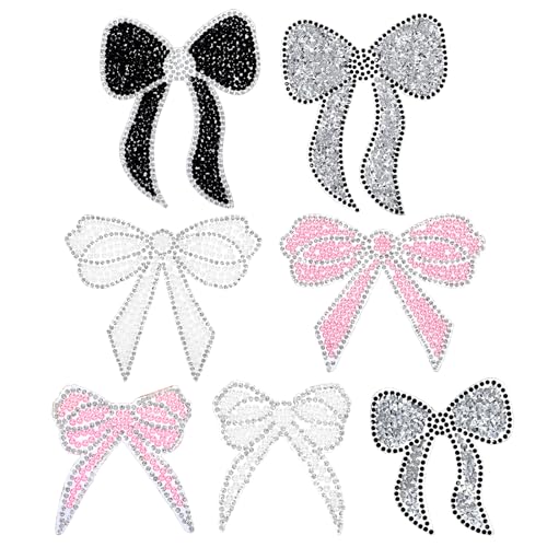 AOZUO 7 Stück Schleife Strasssteine Bügelbild,7 Farben Schleifenknoten Strass Aufnäher,Aufbügeln Strass Kristall Bling Glitzer Applikation Schmetterling Stoffaufnäher für Mädchen Damen Frauen AOZUO 7 Stück Schleife Strasssteine Bügelbild,7 Farben Schleifenknoten Strass Aufnäher,Aufbügeln Strass Kristall Bling Glitzer Applikation Schmetterling Stoffaufnäher für Mädchen Damen Frauen von AOZUO