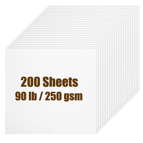 200 Blatt weißer Karton, 30 x 30 cm, Scrapbook-Papier, 40,8 kg/250 g/m² dickes Papier, schwerer Karton, 30 cm Kartonpapier für DIY-Karten, Papierbasteln, Einladungen, Speisekarten, Hochzeit 200 Blatt weißer Karton, 30 x 30 cm, Scrapbook-Papier, 40,8 kg/250 g/m² dickes Papier, schwerer Karton, 30 cm Kartonpapier für DIY-Karten, Papierbasteln, Einladungen, Speisekarten, Hochzeit von APACALI