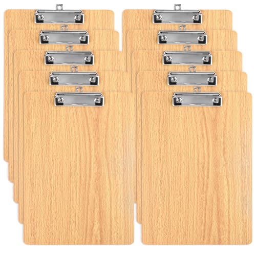 APACALI 10 Stück Klemmbrett A4, Klemmbrett Holz, Zwischenablage Schreibbrett, Pad Halter Clipboard mit Aufhängeose, A4 Clipboard für Büro Arbeit Klassenzimmer Business Restaurant, Hellbraun APACALI 10 Stück Klemmbrett A4, Klemmbrett Holz, Zwischenablage Schreibbrett, Pad Halter Clipboard mit Aufhängeose, A4 Clipboard für Büro Arbeit Klassenzimmer Business Restaurant, Hellbraun von APACALI