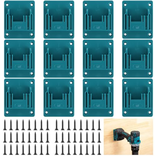 APACALI 12 Stück Wandhalterung Werkzeughalter für makita 18V, Bohren Elektrowerkzeuge Bohrerhalter, Batteriehalter mit 48 Schrauben, Maschinenhalter Werkstatt Speicherung, Blau, 14.4-18V APACALI 12 Stück Wandhalterung Werkzeughalter für makita 18V, Bohren Elektrowerkzeuge Bohrerhalter, Batteriehalter mit 48 Schrauben, Maschinenhalter Werkstatt Speicherung, Blau, 14.4-18V von APACALI
