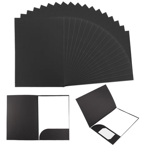 APACALI 20 Stück Präsentationsmappe A4, Kraftpapier Dokumentenmappe Mit Visitenkartenschlitz, Sammelmappe Unterschriftsmappe Aus Pappe Für Dateien, Berichte, Schwarz APACALI 20 Stück Präsentationsmappe A4, Kraftpapier Dokumentenmappe Mit Visitenkartenschlitz, Sammelmappe Unterschriftsmappe Aus Pappe Für Dateien, Berichte, Schwarz von APACALI