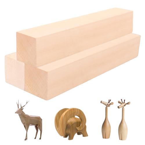 APACALI 3 Stück Lindenholz zum Schnitzen, 30x5x5CM Schnitzholz Rohlinge, Schnitzblöcke zum Basteln, Balsaholz Unbehandelt Basswood Schnitzholz für DIY Schnitzer APACALI 3 Stück Lindenholz zum Schnitzen, 30x5x5CM Schnitzholz Rohlinge, Schnitzblöcke zum Basteln, Balsaholz Unbehandelt Basswood Schnitzholz für DIY Schnitzer von APACALI