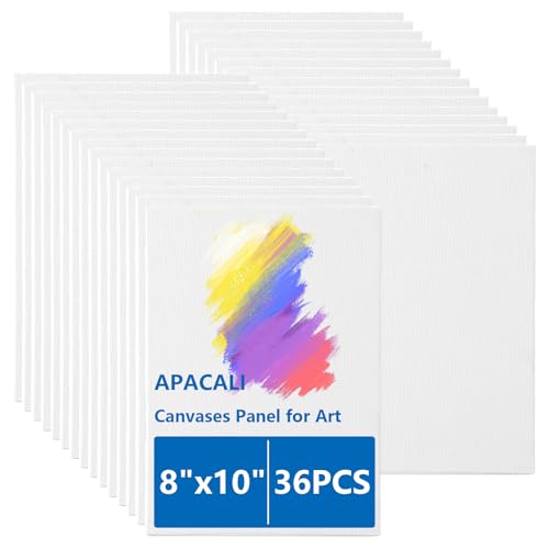 APACALI 36 Stück Leinwand zum Bemalen, 20 x 25 cm Baumwolle Leinwände zum Malen, Kleine Malkarton, Gemälde auf Leinwand, Canvas Panels für Acrylfarbe, Ölfarbe APACALI 36 Stück Leinwand zum Bemalen, 20 x 25 cm Baumwolle Leinwände zum Malen, Kleine Malkarton, Gemälde auf Leinwand, Canvas Panels für Acrylfarbe, Ölfarbe von APACALI
