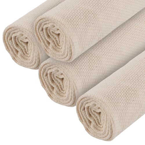 APACALI 4 Stück Leinenstoff Natur, 67 X 50CM Punch Needle Stoff, Mönchstoff, Kreuzstich Stoff Weiß für Stanznadel, Teppichnadel und Klemmnadel APACALI 4 Stück Leinenstoff Natur, 67 X 50CM Punch Needle Stoff, Mönchstoff, Kreuzstich Stoff Weiß für Stanznadel, Teppichnadel und Klemmnadel von APACALI