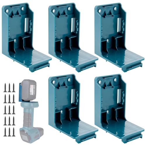 APACALI 5 Stück Wandhalterung Werkzeughalter für makita, 2 in 1 Bohren Elektrowerkzeuge Bohrerhalter, Batteriehalter mit 15 Schrauben, Maschinenhalter Werkstatt Speicherung, Blau APACALI 5 Stück Wandhalterung Werkzeughalter für makita, 2 in 1 Bohren Elektrowerkzeuge Bohrerhalter, Batteriehalter mit 15 Schrauben, Maschinenhalter Werkstatt Speicherung, Blau von APACALI