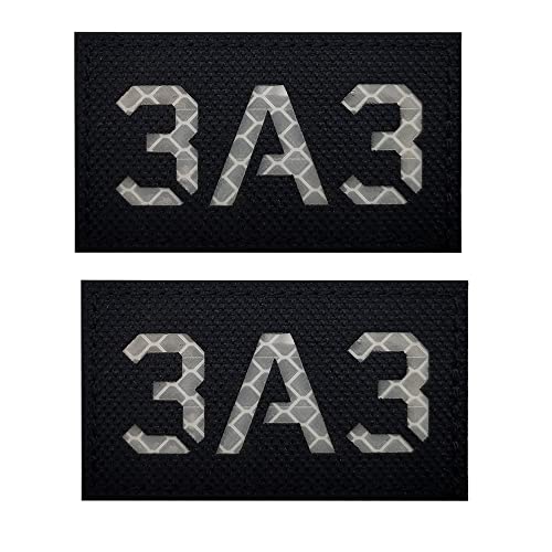 3A3 Infrarot-IR-Rufzeichen-Applikationen, taktisches Emblem, Militär-Moralarmband, Abzeichen, schwarz von APBVIHL