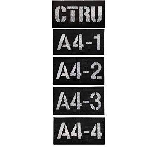 A4–1 CTRU Call Sign Letter Reflektierende Patches IR Infrarot Emblem Militär Tactical Dekorative Patches Abzeichen Nähen Applikationen von APBVIHL