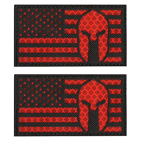 Amerikanische Flagge Spartanischer Helm IR Infrarot Reflektierendes Patch Emblem Moral Tactical Military Armband Abzeichen Dekorative Patches Applikationen von APBVIHL
