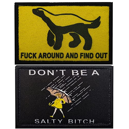 Don't Be a Salty Bitch Patches Funk Around and Find Out Lustige Applikationen Bestickter Stoff Patch Tactical Military Moral Combat Armband Badges von APBVIHL