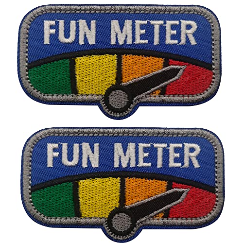Fun Meter Bestickte Applikationen Nähen Patch Emblem Abzeichen Morale Taktische Militär Patch Klettverschluss Rückseite von APBVIHL