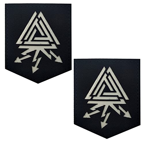 Glow in the Dark Patches Valknut Triangle Symbol Viking Arrow Norse Rune Moral Tactical Military Patch Embleme Badges Sewing Applikationen von APBVIHL