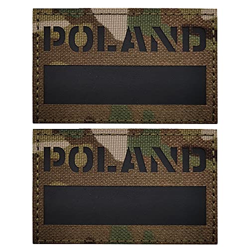IR Reflective Poland Flag Patches - Polnische Nationalflagge Embleme Abzeichen Dekorative Nähapplikationen von APBVIHL