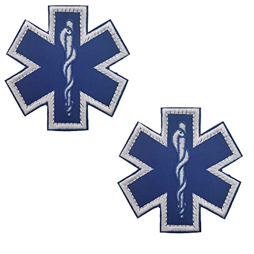 Medic Tactical Moral Patch, EMT EMS Sanitäter Medical Star of Life bestickter Aufnäher Applikationen Emblem dekorative Abzeichen 7,4 x 7,4 cm von APBVIHL