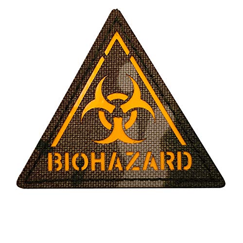Reflektierende Aufnäher "Biohazard", leuchtende Farben, zum Aufnähen. von APBVIHL
