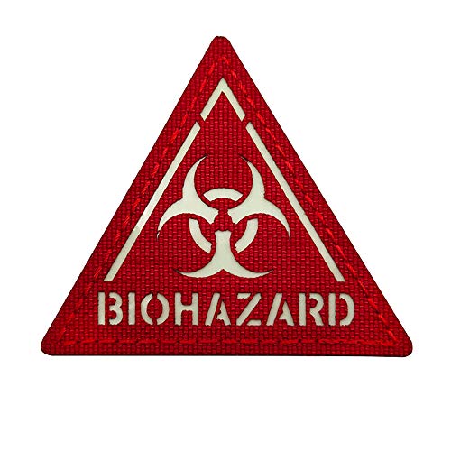 Reflektierende Aufnäher "Biohazard", leuchtende Farben, zum Aufnähen. von APBVIHL