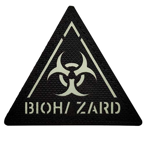 Reflektierende Aufnäher "Biohazard", leuchtende Farben, zum Aufnähen. von APBVIHL