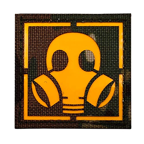 Reflektierende Aufnäher für Biohazard Gasmaske, Emblem, leuchtend, dunkles Abzeichen zum Nähen Reflektierende Aufnäher für Biohazard Gasmaske, Emblem, leuchtend, dunkles Abzeichen zum Nähen von APBVIHL