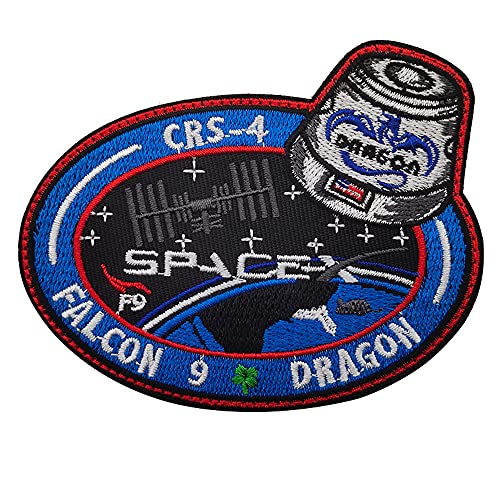 Spacex Falcon 9 Dragon CRX Aufnäher, bestickt, Applikationen, Dekoration, Aufnäher, Set von APBVIHL