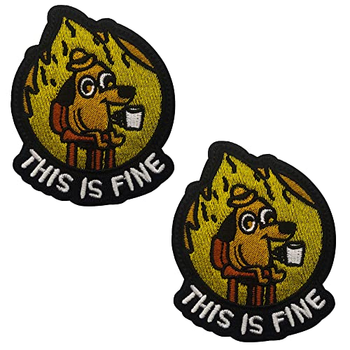 This is Fine Dog Patches Haustier Tier Bestickte Applikation Patches Tactical Military Moral Patch Applikationen Verschluss Klettverschluss Abzeichen von APBVIHL