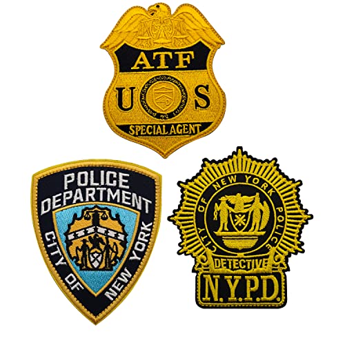 United States City of New York Police Department Detective NYPD US ATF Special Agent Bestickte Applikationen Stoff Patches Dekorative Abzeichen von APBVIHL