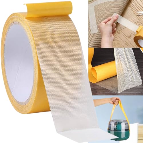 APICORT Doppelseitiges Klebeband Extra Stark Teppichklebeband - 3cm x 20m Double Sided Tape, Spurlos - Ideal für Teppich, Foto, Wand, Küche, Zuhause, Schule - Einfach zu Schneiden und zu Entfernen von APICORT