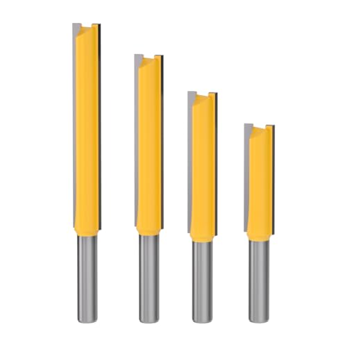 APIELE 4 Stück Gerade Fräser Nutfräser gerader 8 mm Schaft Schnitt Holzfräser Bündigfräser für Holzfräser zum Nutenfräsen APIELE 4 Stück Gerade Fräser Nutfräser gerader 8 mm Schaft Schnitt Holzfräser Bündigfräser für Holzfräser zum Nutenfräsen von APIELE
