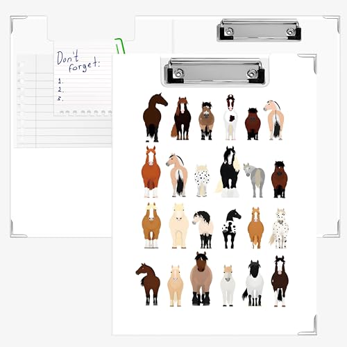 APJYM Rassen von Pferden Klemmbrett mit Aufbewahrung für den Schreibtisch, Geschenke für Pferdeliebhaber, Frauen, Padfolio mit Klemmbrett für Krankenschwestern, Lehrer, Studenten, Zubehör, 32 x 23,6 APJYM Rassen von Pferden Klemmbrett mit Aufbewahrung für den Schreibtisch, Geschenke für Pferdeliebhaber, Frauen, Padfolio mit Klemmbrett für Krankenschwestern, Lehrer, Studenten, Zubehör, 32 x 23,6 von APJYM
