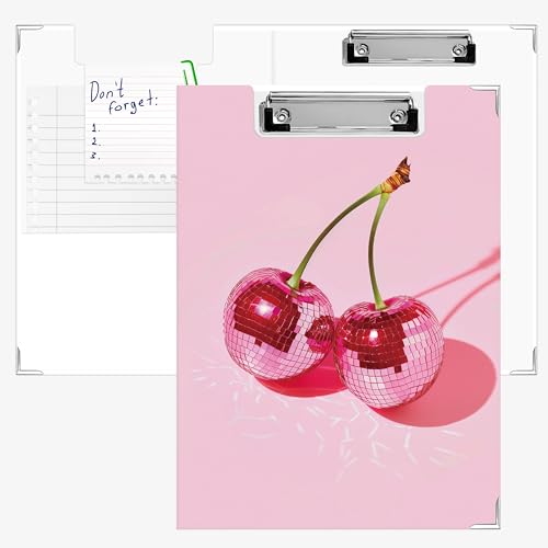 APJYM Trendiges rosa Discokugel-Klemmbrett mit Aufbewahrung für den Schreibtisch, adrettes Kokett-Kirsch-Padfolio mit Klemmbrett für Krankenschwestern, Lehrer, Studenten, Zubehör, 32 x 23,6 cm APJYM Trendiges rosa Discokugel-Klemmbrett mit Aufbewahrung für den Schreibtisch, adrettes Kokett-Kirsch-Padfolio mit Klemmbrett für Krankenschwestern, Lehrer, Studenten, Zubehör, 32 x 23,6 cm von APJYM