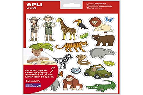 APLI 11445 – 12 Bögen Dschungel-Aufkleber von APLI Kids