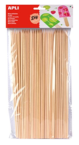 APLI Holzschläger, rund, 200 x 3 mm, 50 Stück APLI Holzschläger, rund, 200 x 3 mm, 50 Stück von APLI Kids