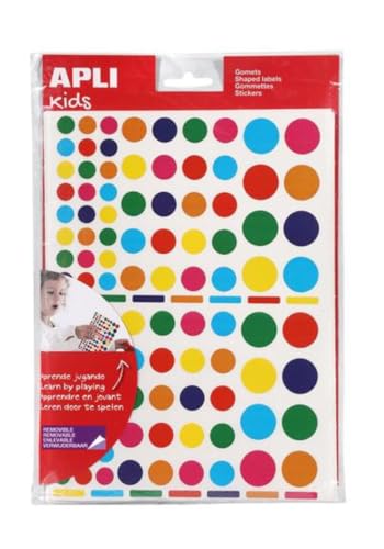APLI Kids 102611 - Geometrische Aufkleber, mehrfarbig, 4940 entfernbare Aufkleber von APLI Kids
