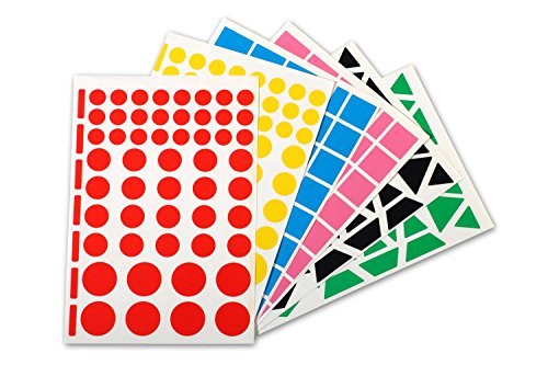 APLI Kids 119320 - Geometrische Aufkleber in verschiedenen Farben und Formen, 350 Stück von APLI Kids