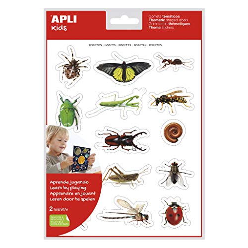 APLI Kids 18731 Realistische Insekten-Aufkleber, selbstklebend, 2 Bögen, 14 Aufkleber pro Blatt APLI Kids 18731 Realistische Insekten-Aufkleber, selbstklebend, 2 Bögen, 14 Aufkleber pro Blatt von APLI Kids