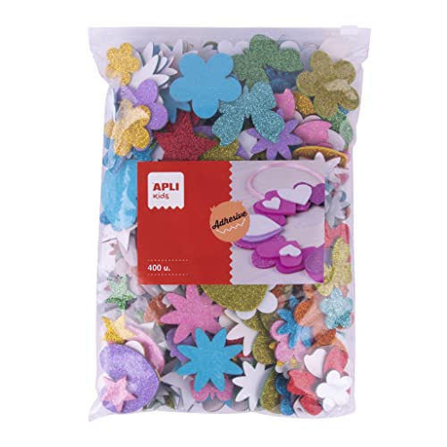 APLI Kids 18751 Glitzer-EVA-Schaumstoff-Formen: Blumen, Herzen, Sterne, Schmetterlinge, 450 Sticker APLI Kids 18751 Glitzer-EVA-Schaumstoff-Formen: Blumen, Herzen, Sterne, Schmetterlinge, 450 Sticker von APLI Kids